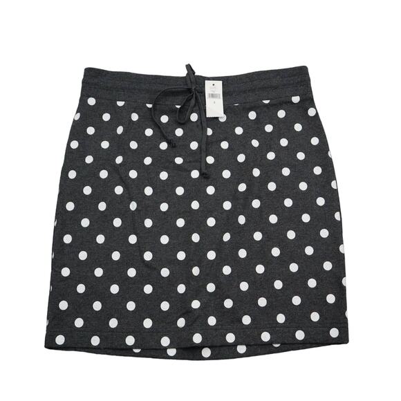 Banana Republic Skirt Womens S Black Polka dots Drawstring Stretchable Waist - Picture 1 of 16